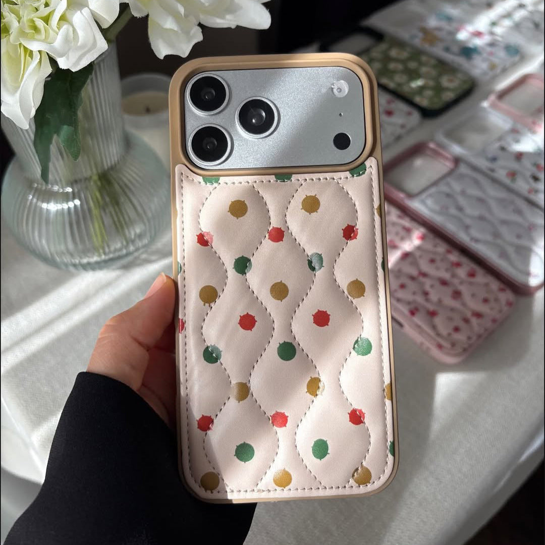 Renkli Putaniye Desenli Puflu Telefon Kılıfı