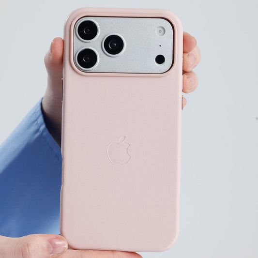 Apple MagSafe Özellikli Deri Kılıf - Kumpembe