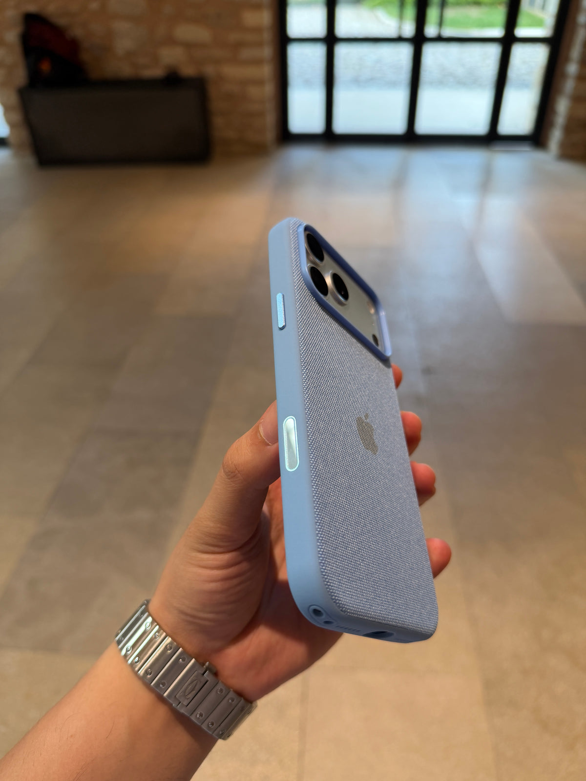 MagSafe Özellikli Premium Tech Dokuma Kılıf Mavi