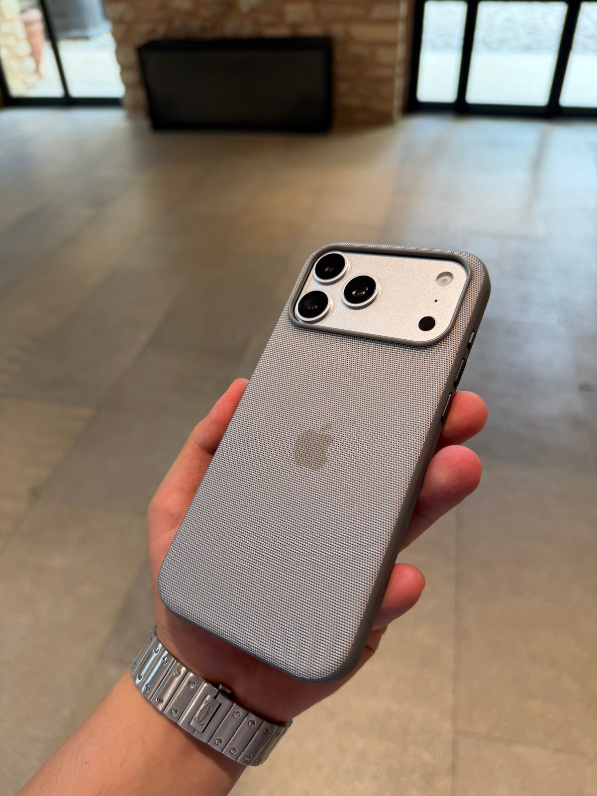 MagSafe Özellikli Premium Tech Dokuma Kılıf Vizon Grisi