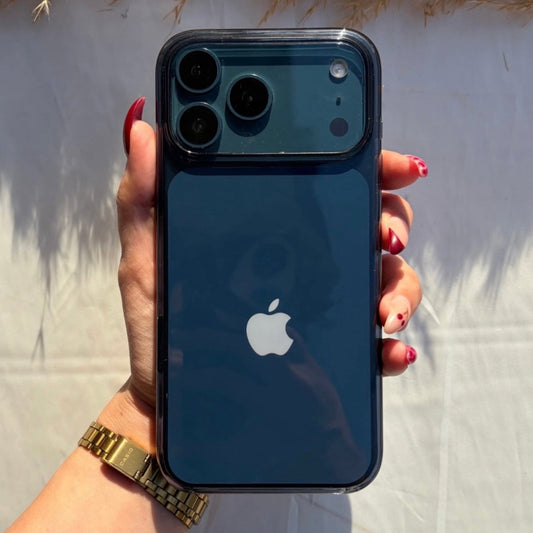 iPhone MagSafe Özellikli Lacivert Şeffaf Telefon Kılıfı