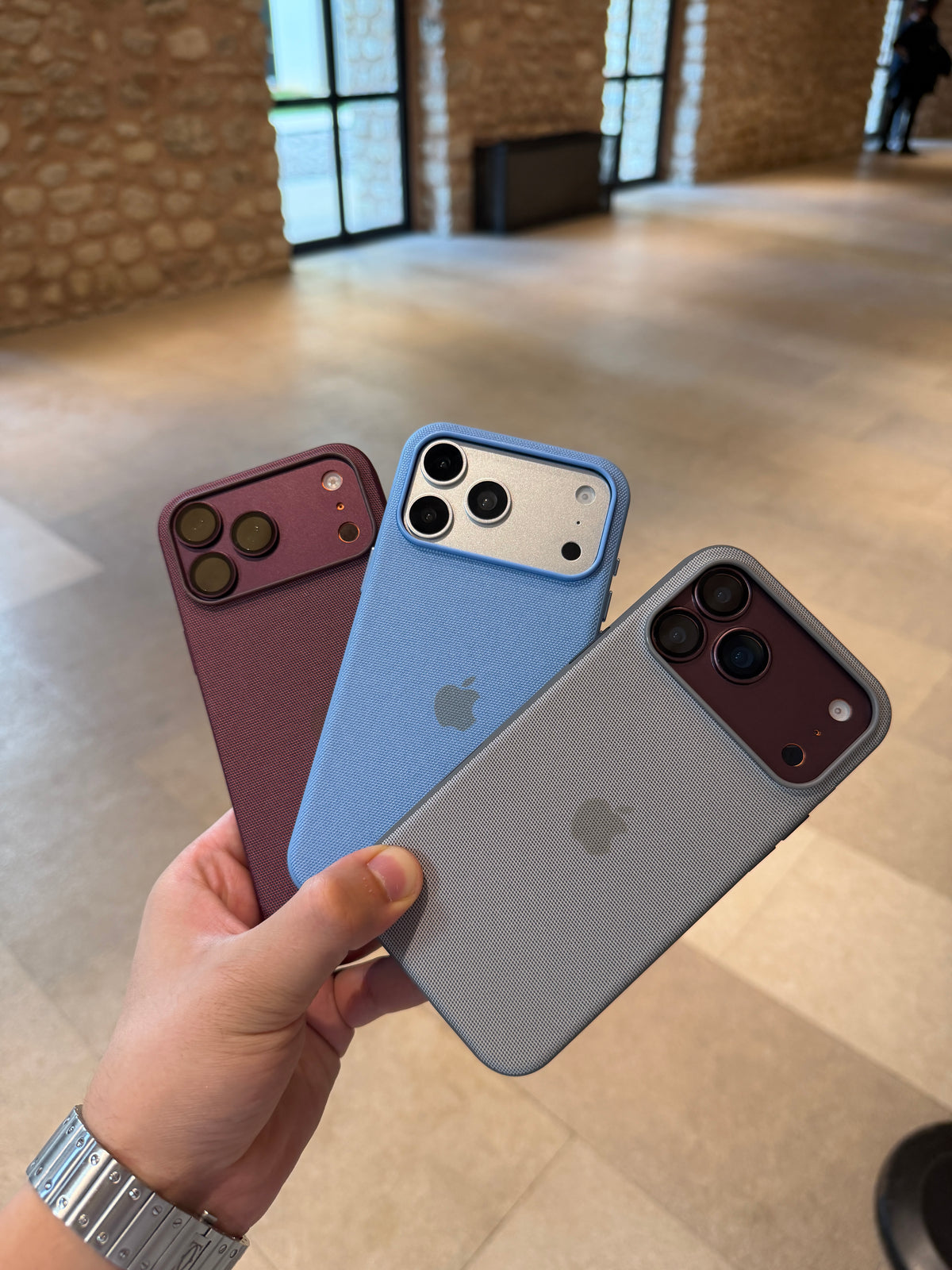 MagSafe Özellikli Premium Tech Dokuma Kılıf Mavi