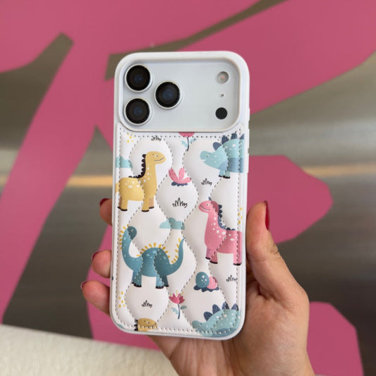 Dinazor Desenli Puflu Telefon Kılıfı