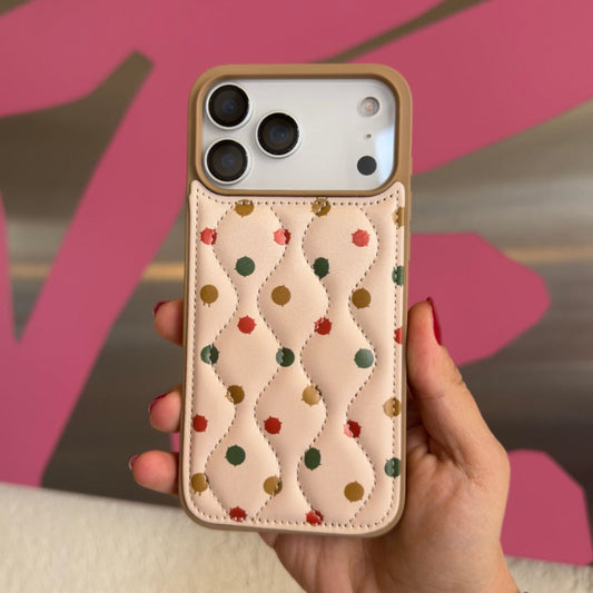 Renkli Putaniye Desenli Puflu Telefon Kılıfı