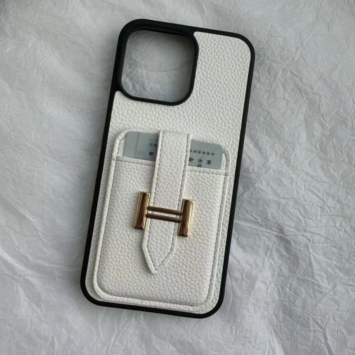 Hermes Cüzdanlı iPhone Telefon Kılıfı