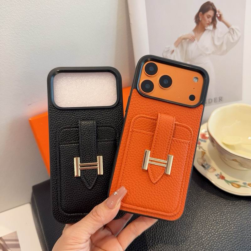 Hermes Cüzdanlı iPhone Telefon Kılıfı