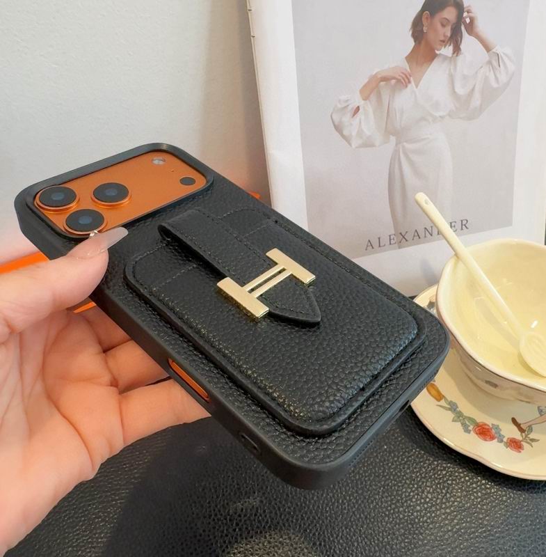 Hermes Cüzdanlı iPhone Telefon Kılıfı